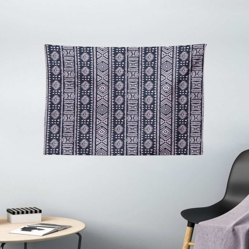 Vertical Art Borders Wide Tapestry