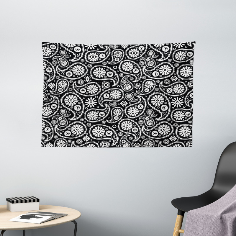 Paisley Art Wide Tapestry