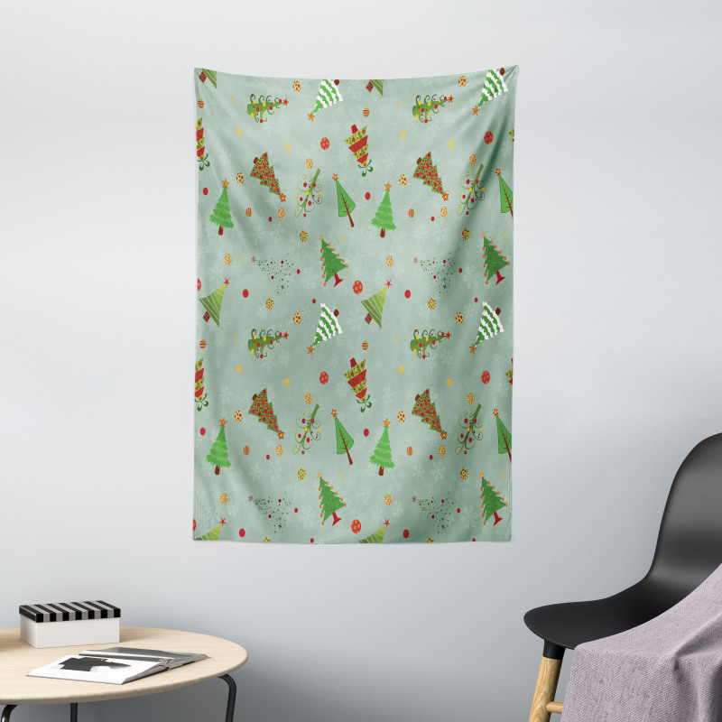 Holiday Tree Pattern Tapestry