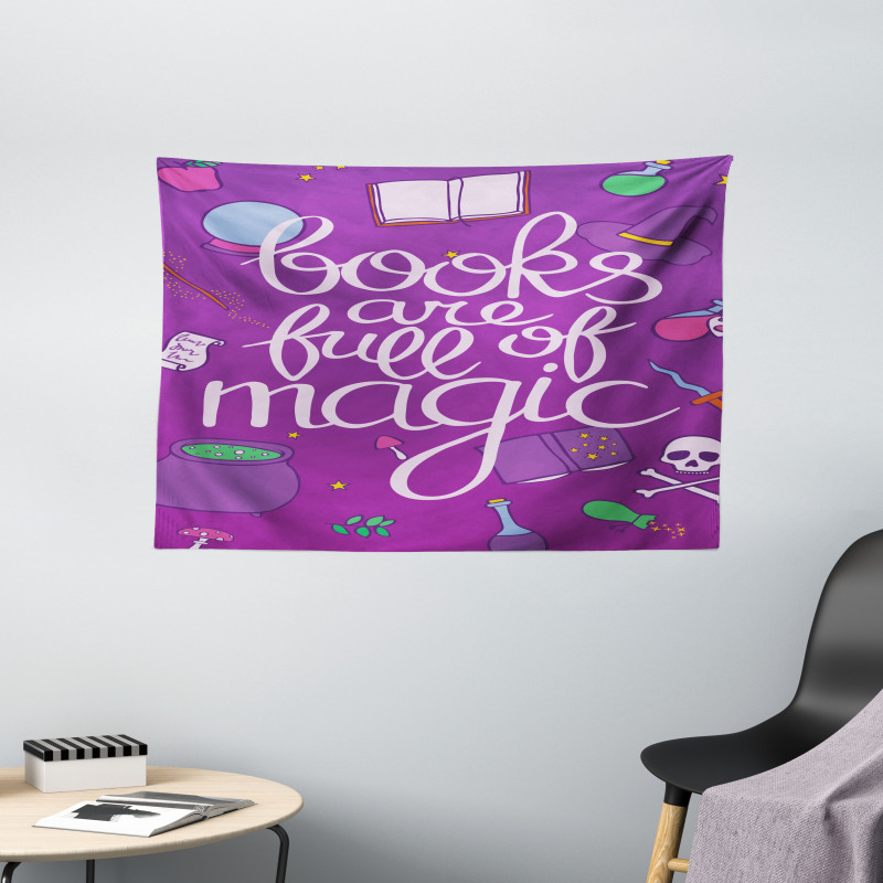Full of Magic Witchcraft Wide Tapestry