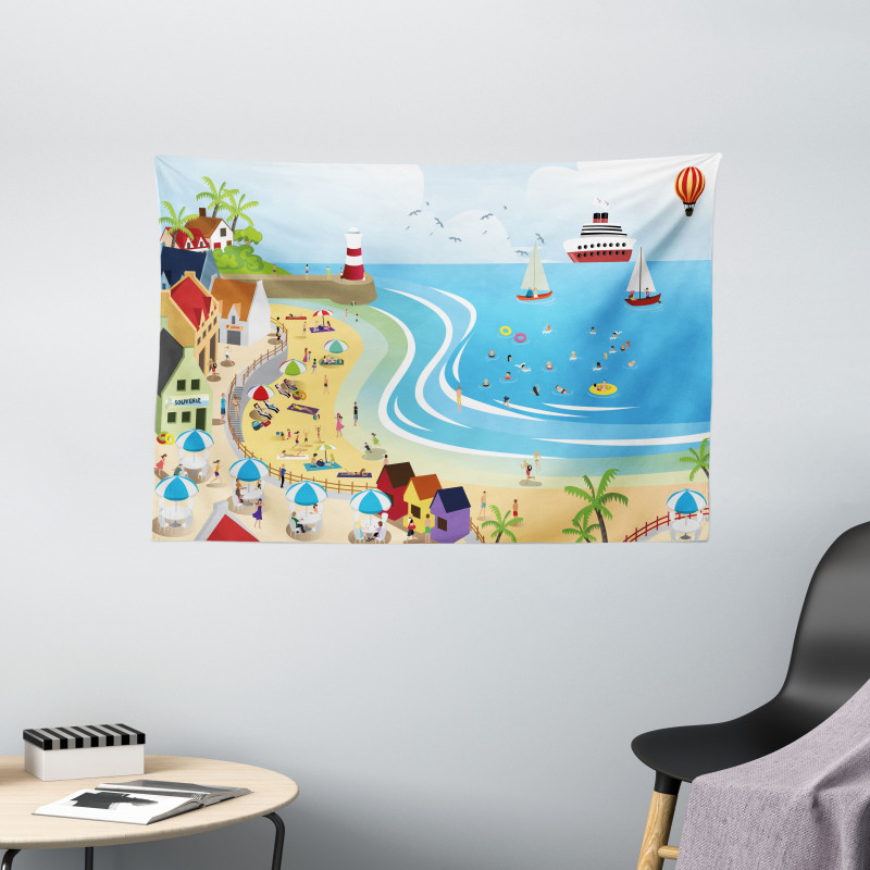 Holiday Destinations Wide Tapestry
