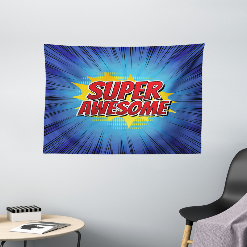 Comic Book Design Wide Tapestry