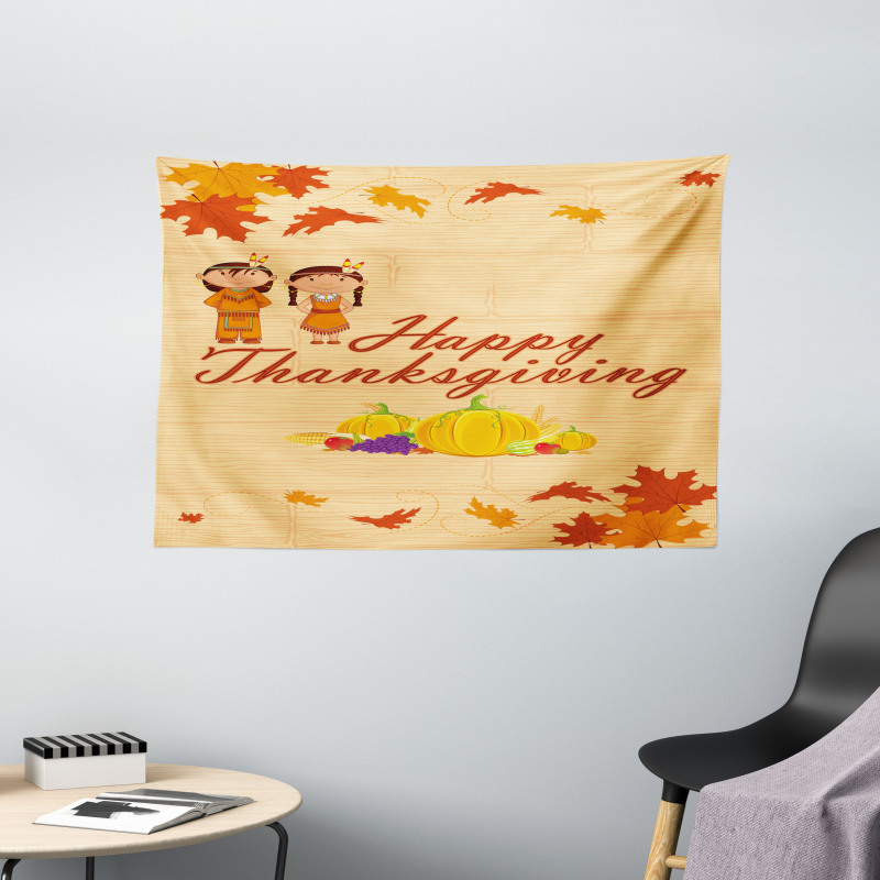 Fall Celebration Wide Tapestry