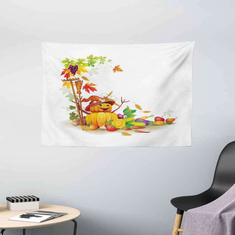 Autumn Harvest Wide Tapestry