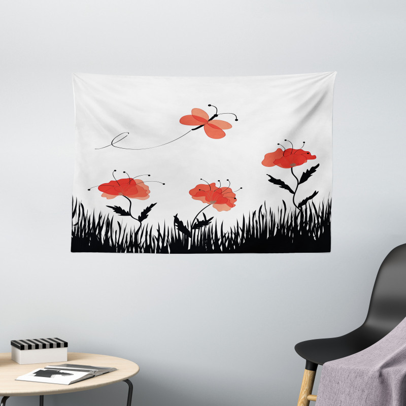 Abstract Pastoral Field Wide Tapestry