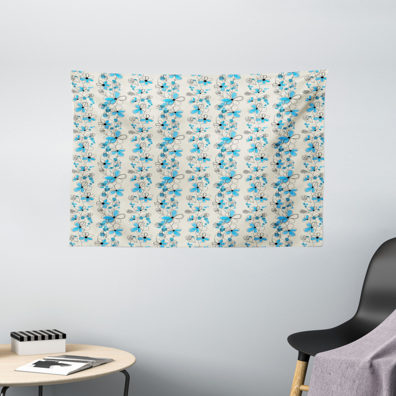 Childish Daisies Wide Tapestry