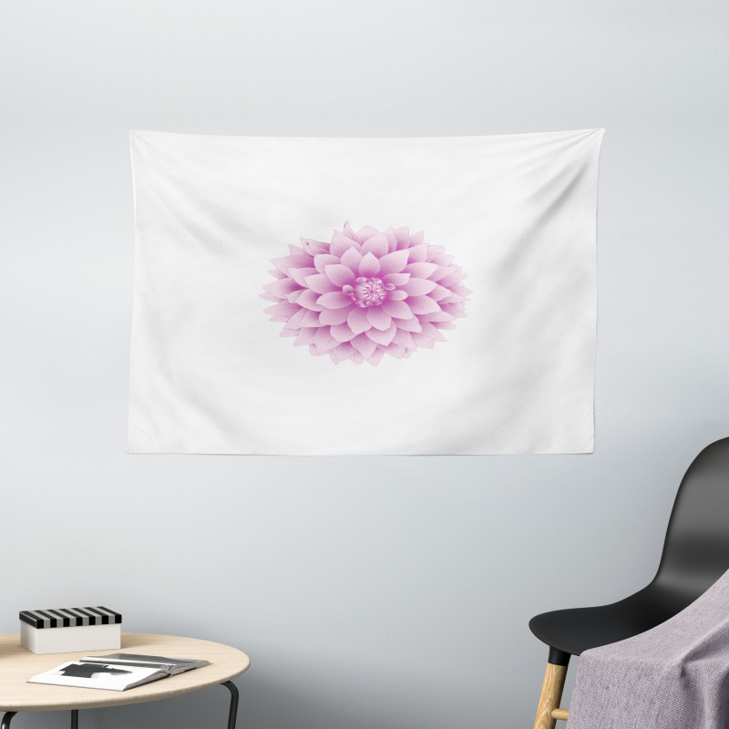 Purple Dahlia with Magenta Wide Tapestry
