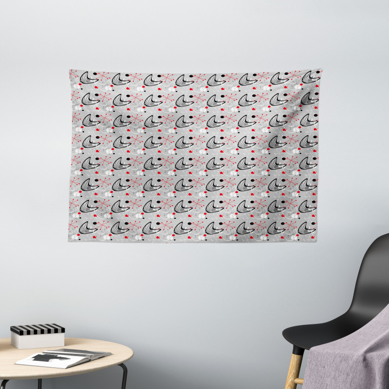 Atomic 50s Design Wide Tapestry