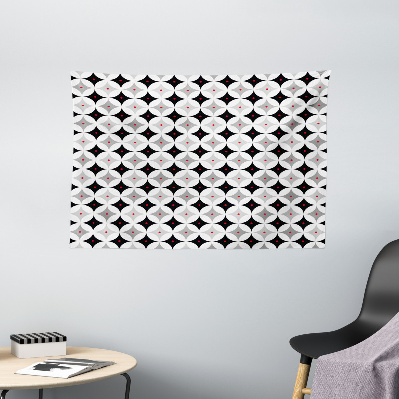Retro Style Atomic Wide Tapestry