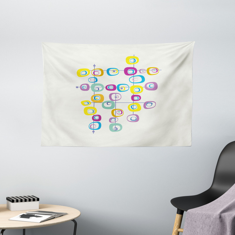 Cool and Crazy Art Wide Tapestry