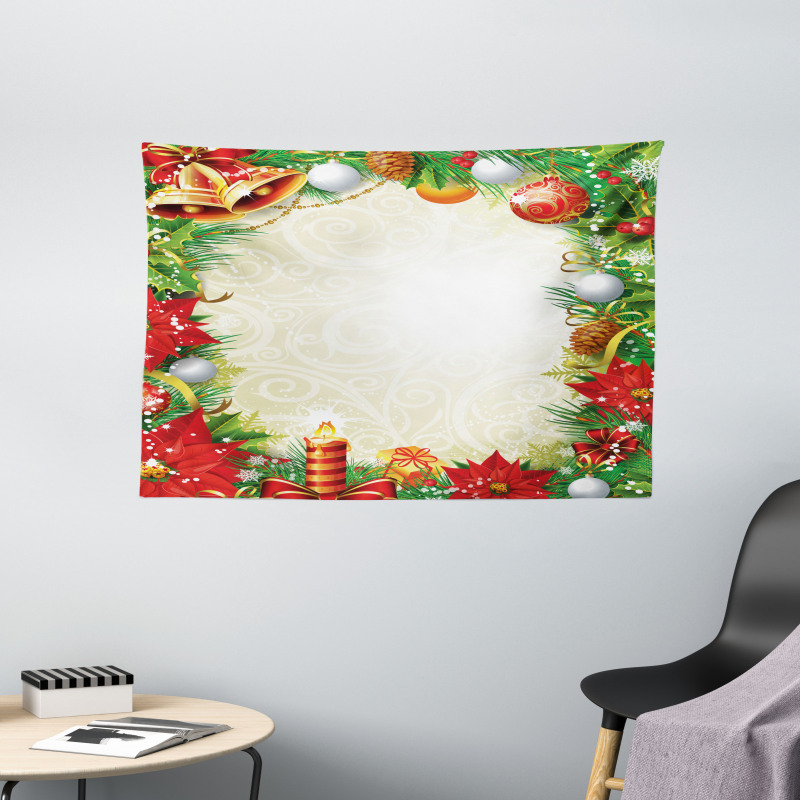 Abstract Christmas Tree Wide Tapestry