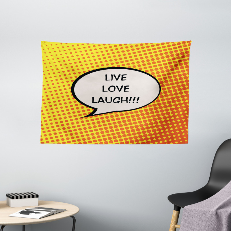 Speech Bubble Wide Tapestry