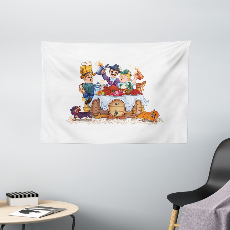 Bavarian Festivity Wide Tapestry