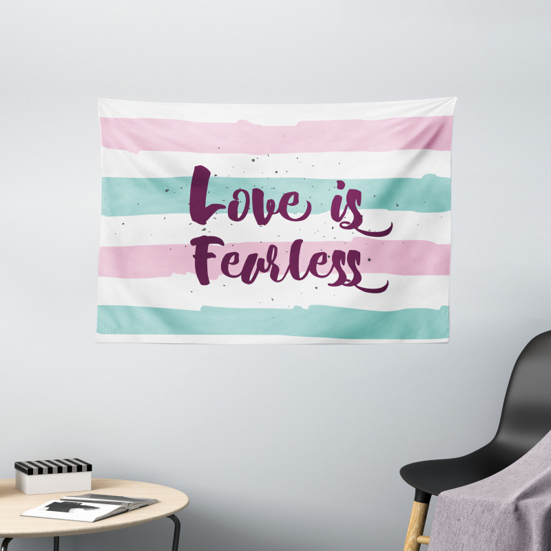 Love is Fearless Words Wide Tapestry