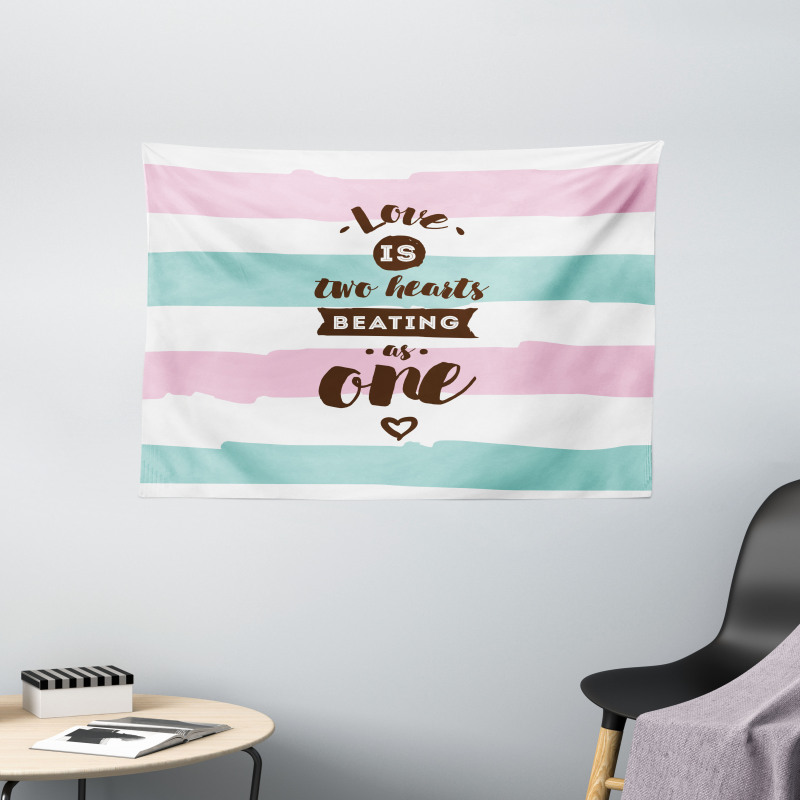 Retro Style Pastel Wide Tapestry