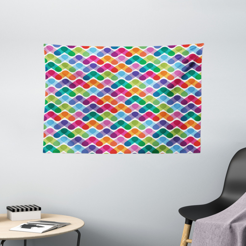 Lively and Geometrical Wide Tapestry