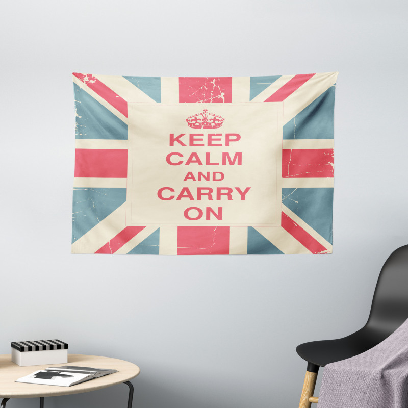 Carry on British Flag Wide Tapestry