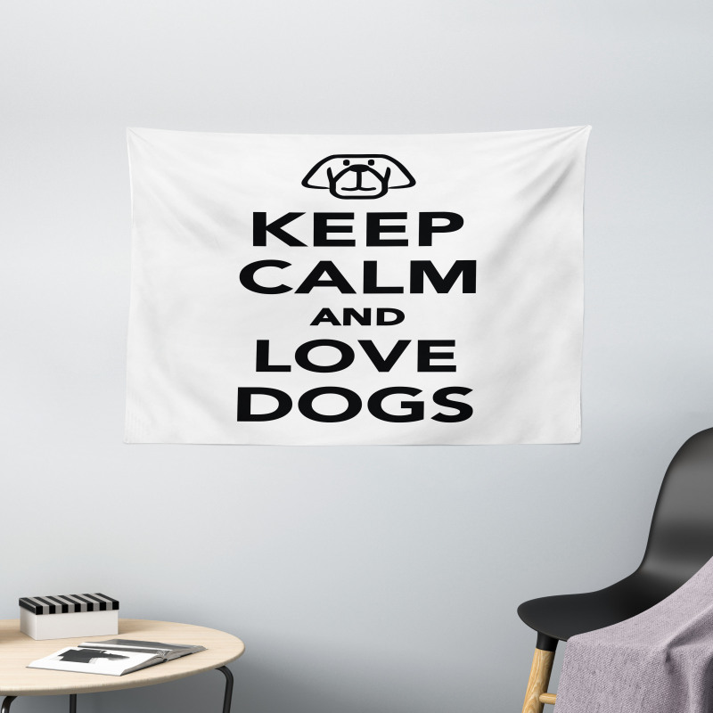 Words for Dog Lovers Wide Tapestry