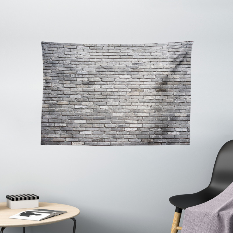 Aged Rough Brick Wall Wide Tapestry