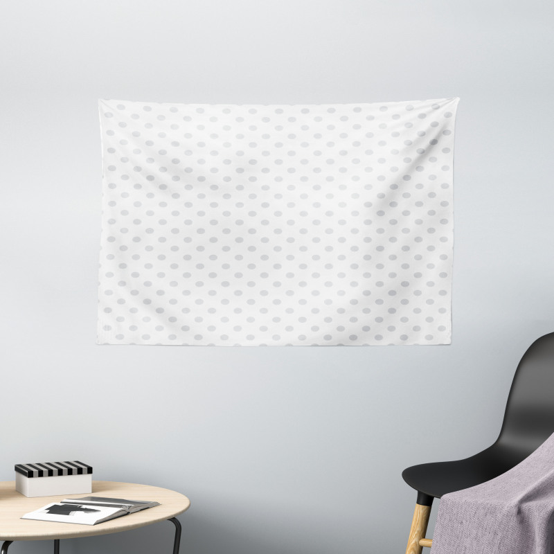 Small Polka Dots Pastel Wide Tapestry