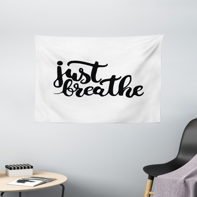 Hand Drawn Font Wide Tapestry
