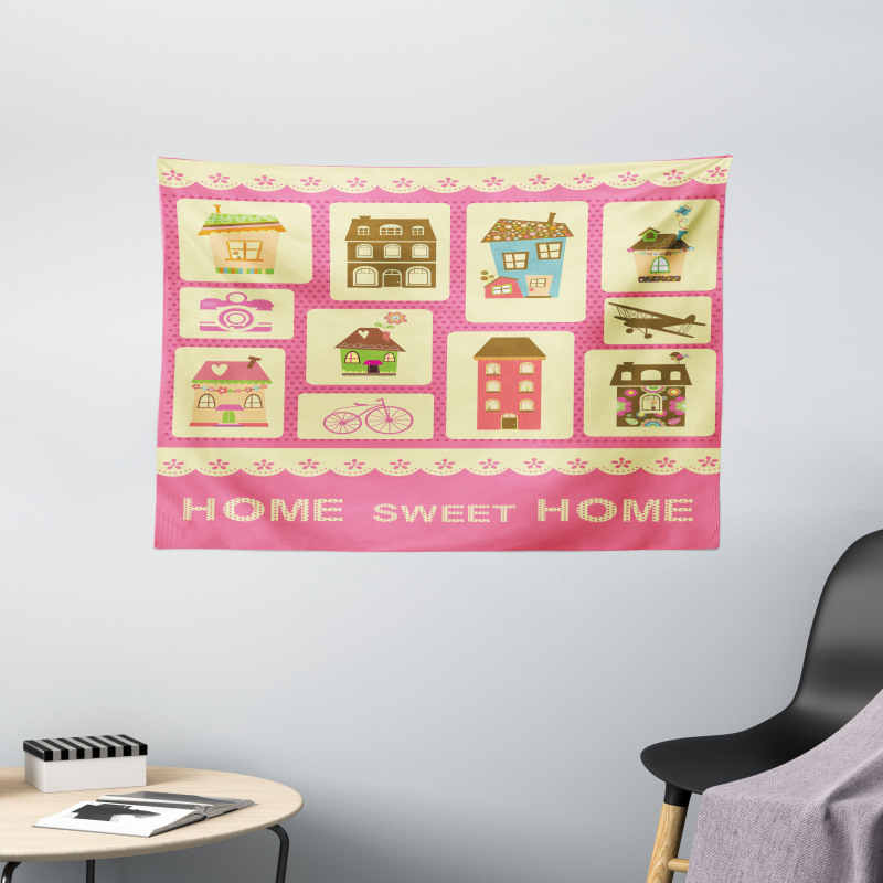 Retro Style Set Wide Tapestry