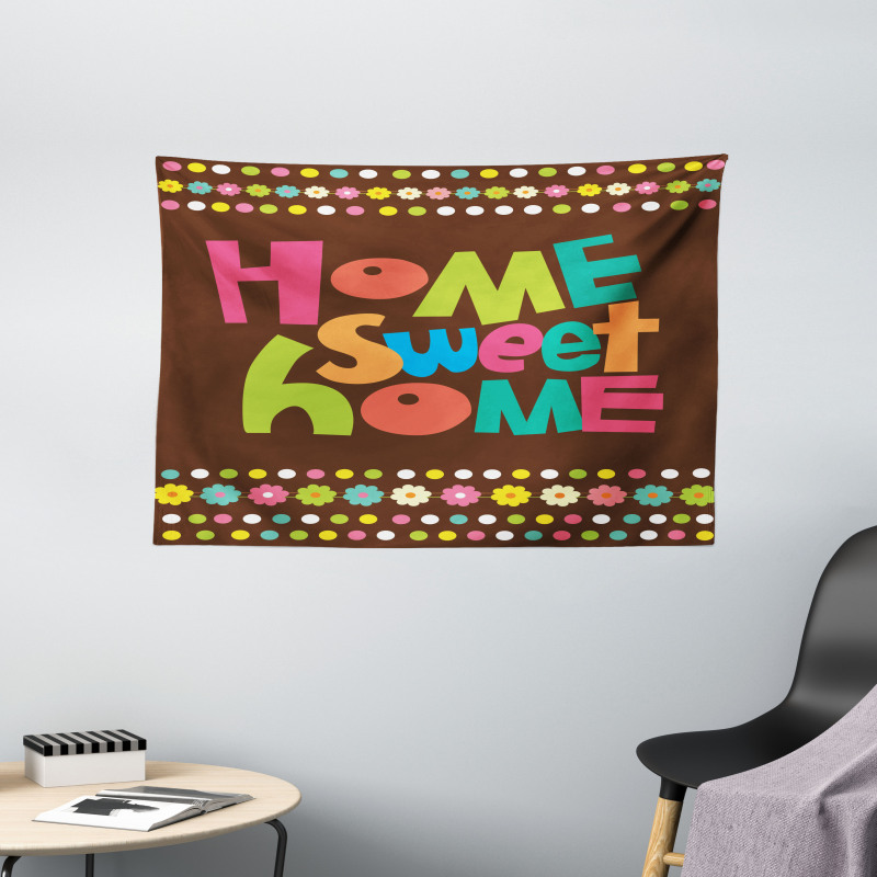 Colorful Funky Wide Tapestry