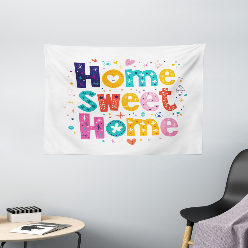 Typography Phrase Wide Tapestry