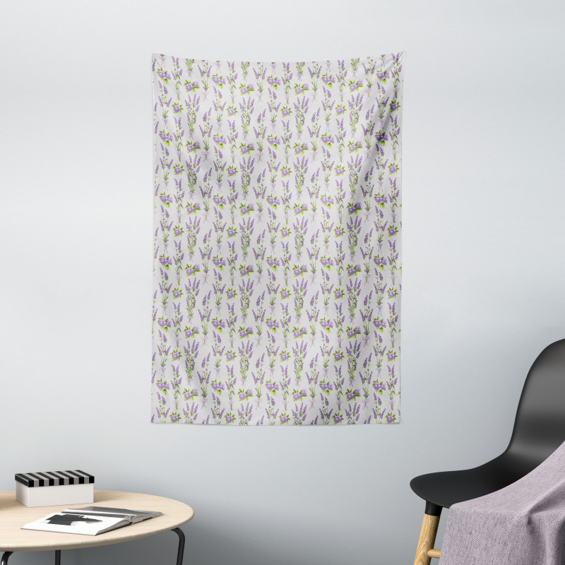 Lavender Hydrangea Art Tapestry