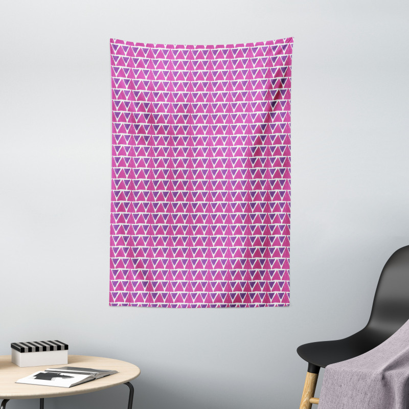 Hand Drawn Triangles Tapestry