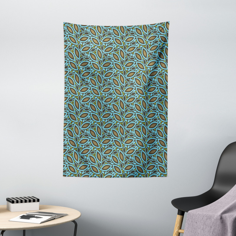 Retro Foliage Pattern Tapestry