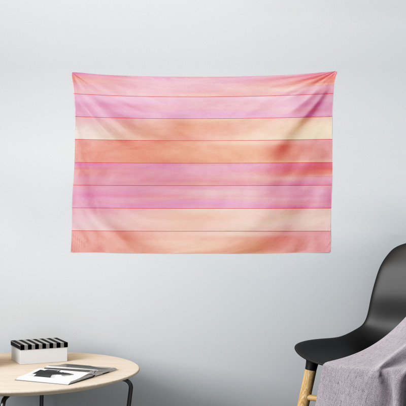 Pastel Lines Wide Tapestry