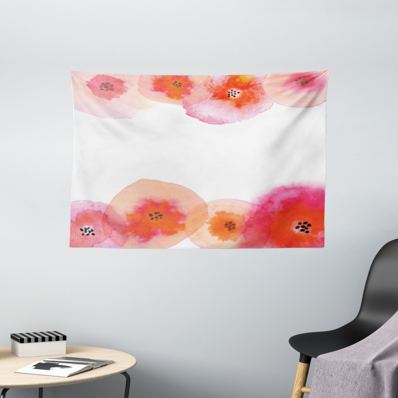 Romantic Flora Wide Tapestry