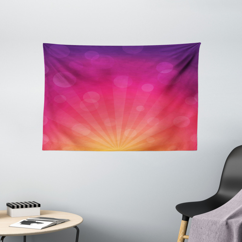 Ombre Circles Wide Tapestry