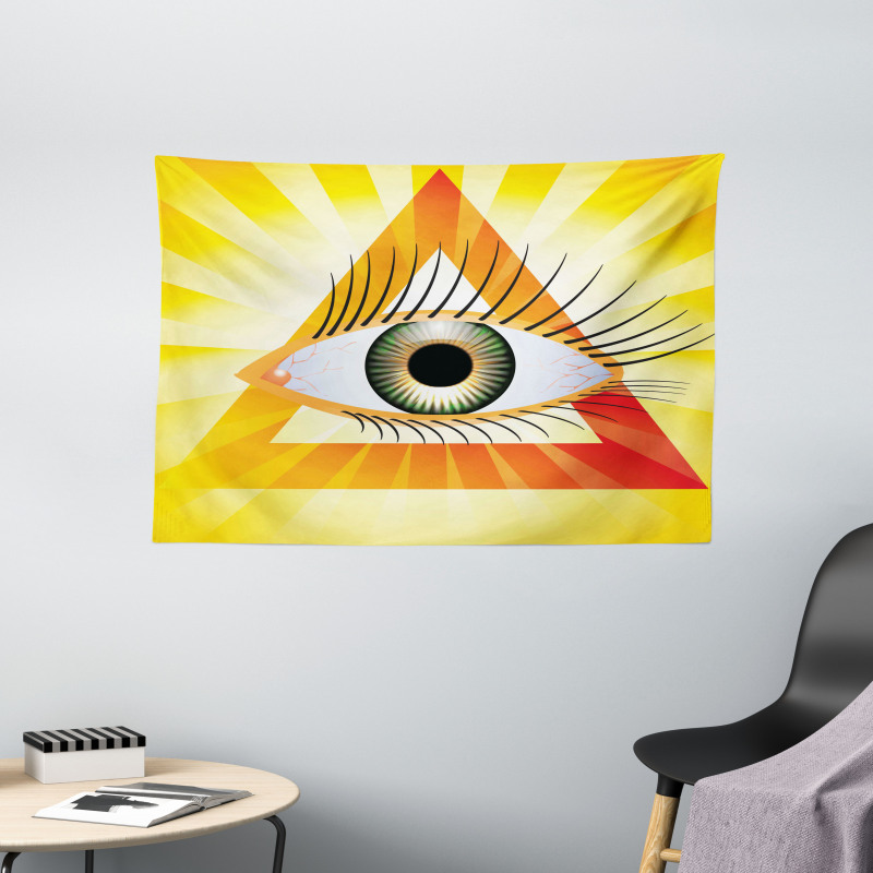 Powerful Sight Triangle Wide Tapestry