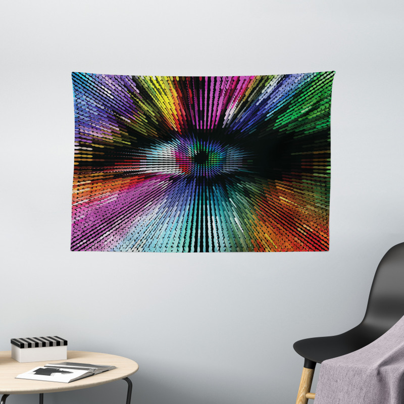 Abstract Vibrant Optical Wide Tapestry