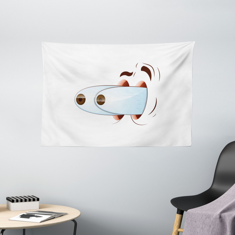 Goofy Surprised Character Wide Tapestry