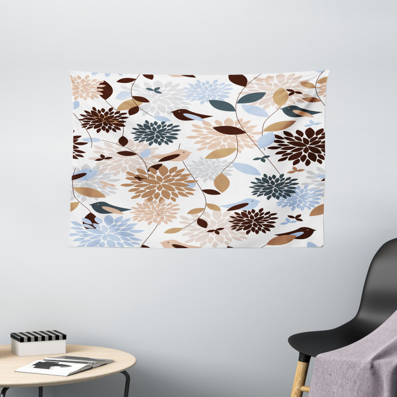 Hydrangea Abstract Wide Tapestry