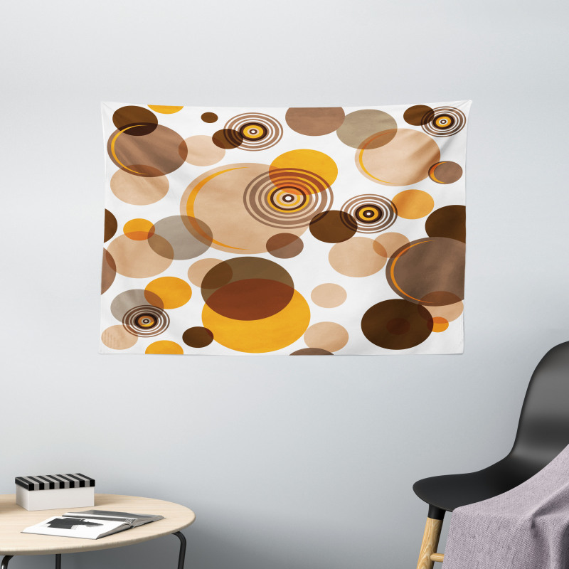 Chaotic Spots Rings Wide Tapestry