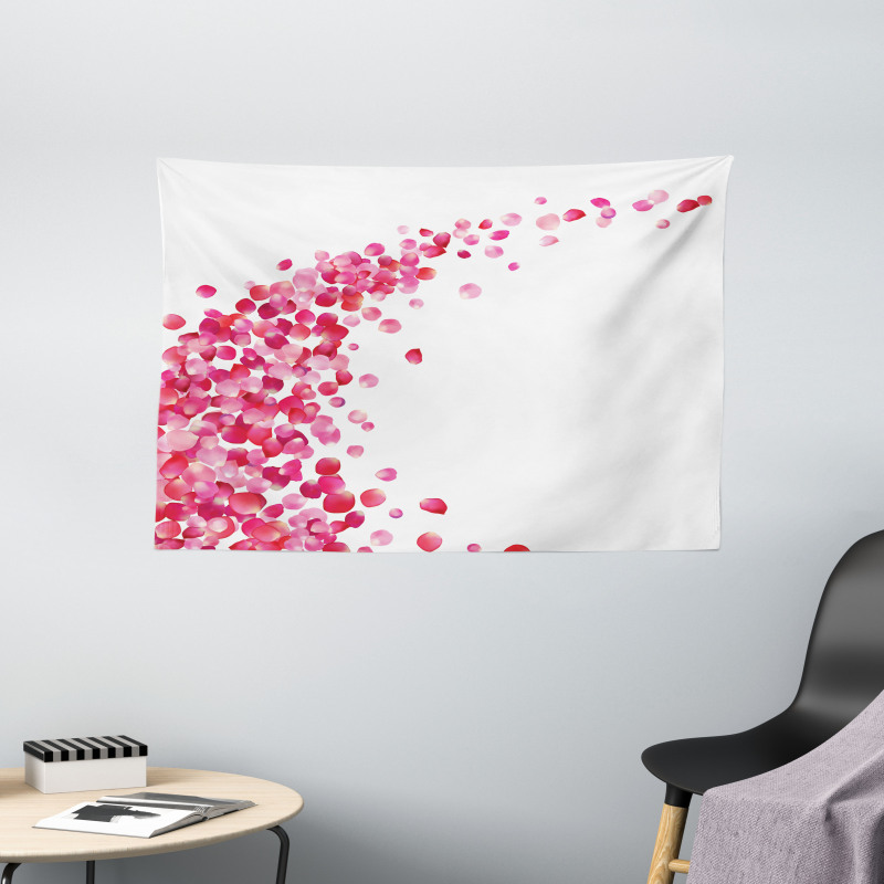 Rose Petals Vortex Wide Tapestry