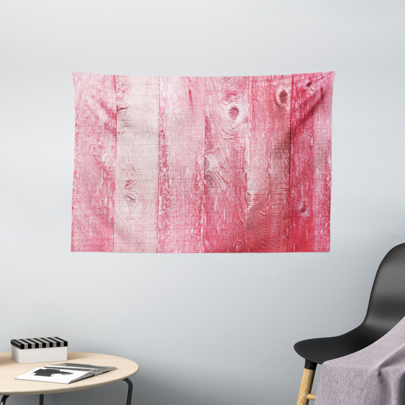 Distressed Wood Wide Tapestry