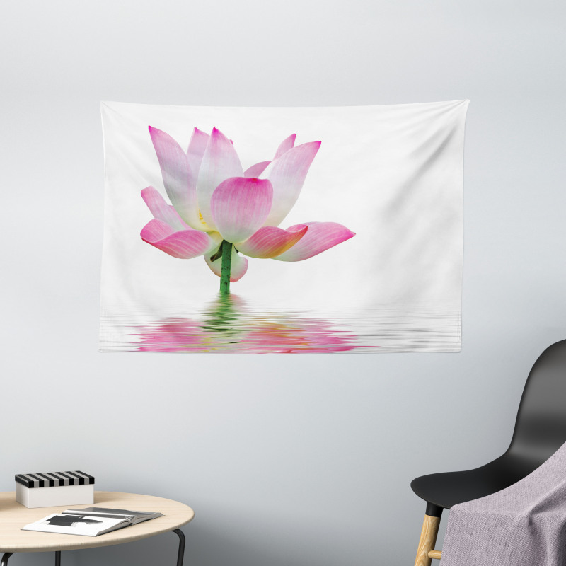 Lotus in Water Wide Tapestry