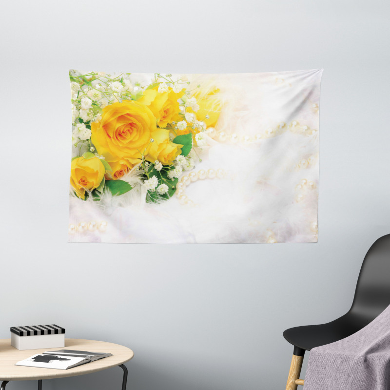 Bouquet of Romantic Flower Wide Tapestry