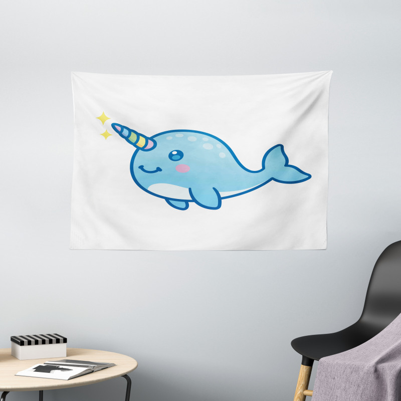 Unicorn of the Sea Wide Tapestry