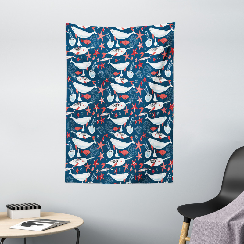 School of Fish Narwhal Tapestry