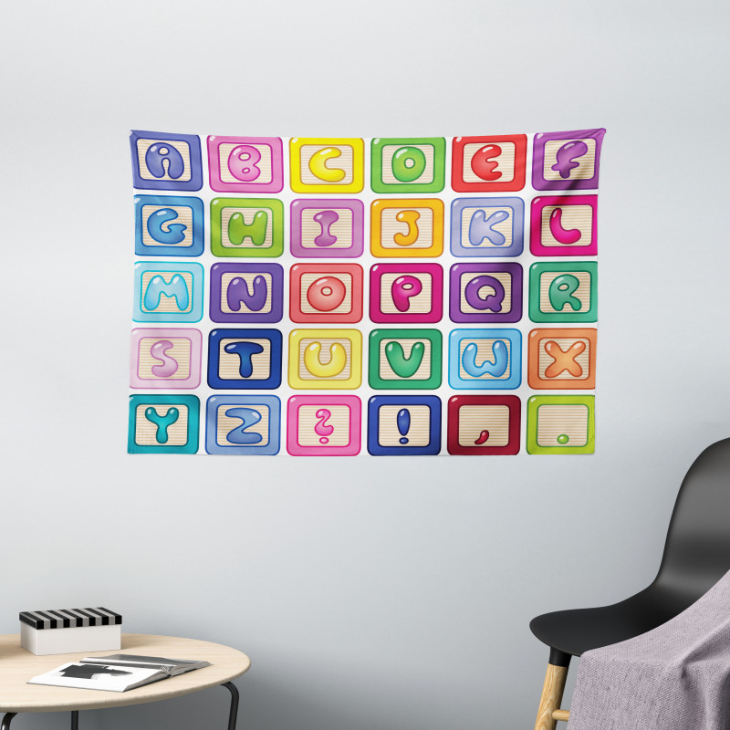 English Alphabet Wide Tapestry