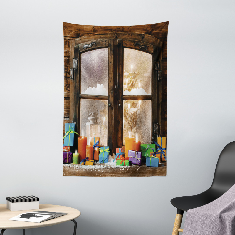 Snow Weather Rustic Style Tapestry