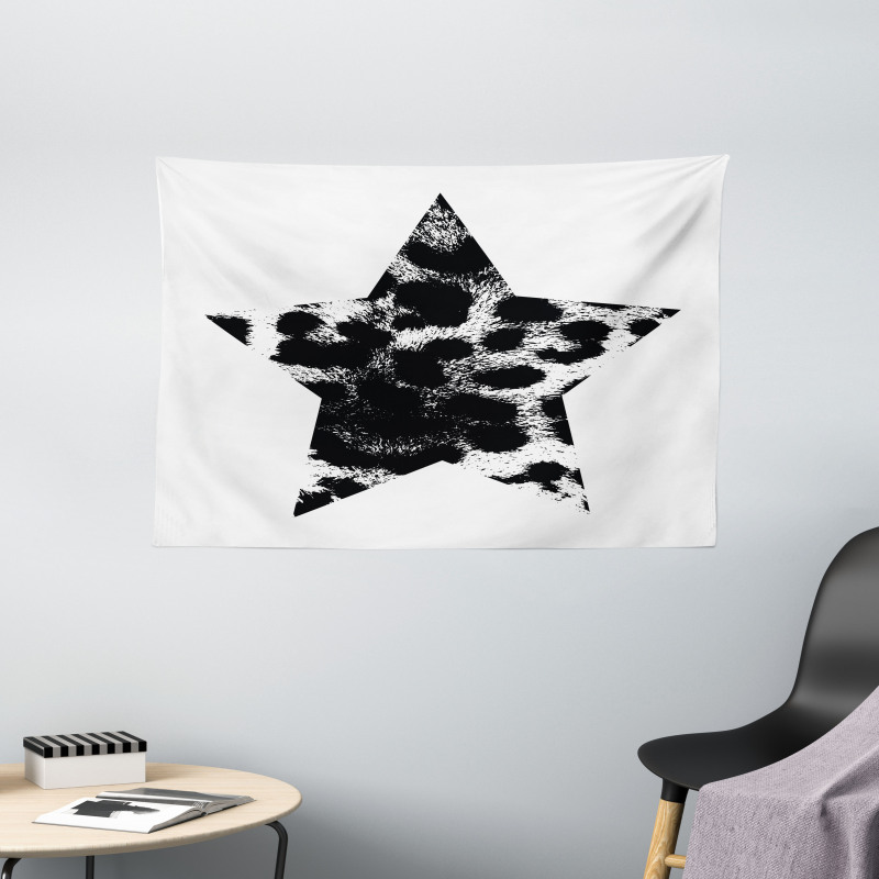 Star Shape Grunge Wide Tapestry