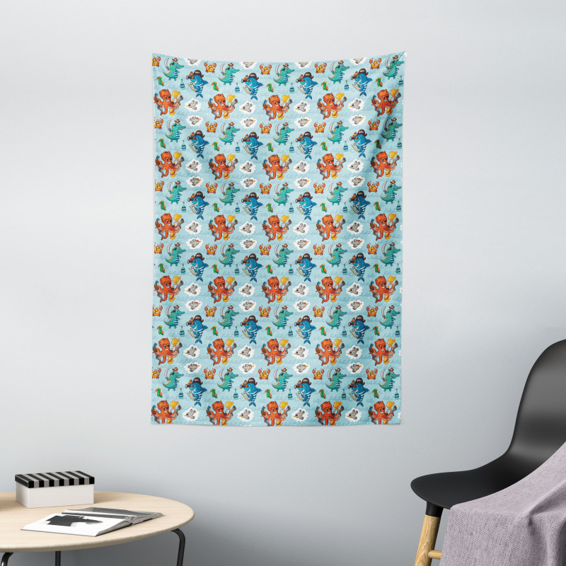 Cartoon Piracy Elements Tapestry