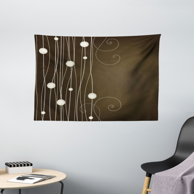 Dotted Lines Vintage Wide Tapestry